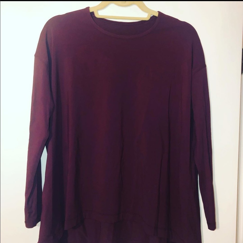 lululemon burgundy LS top